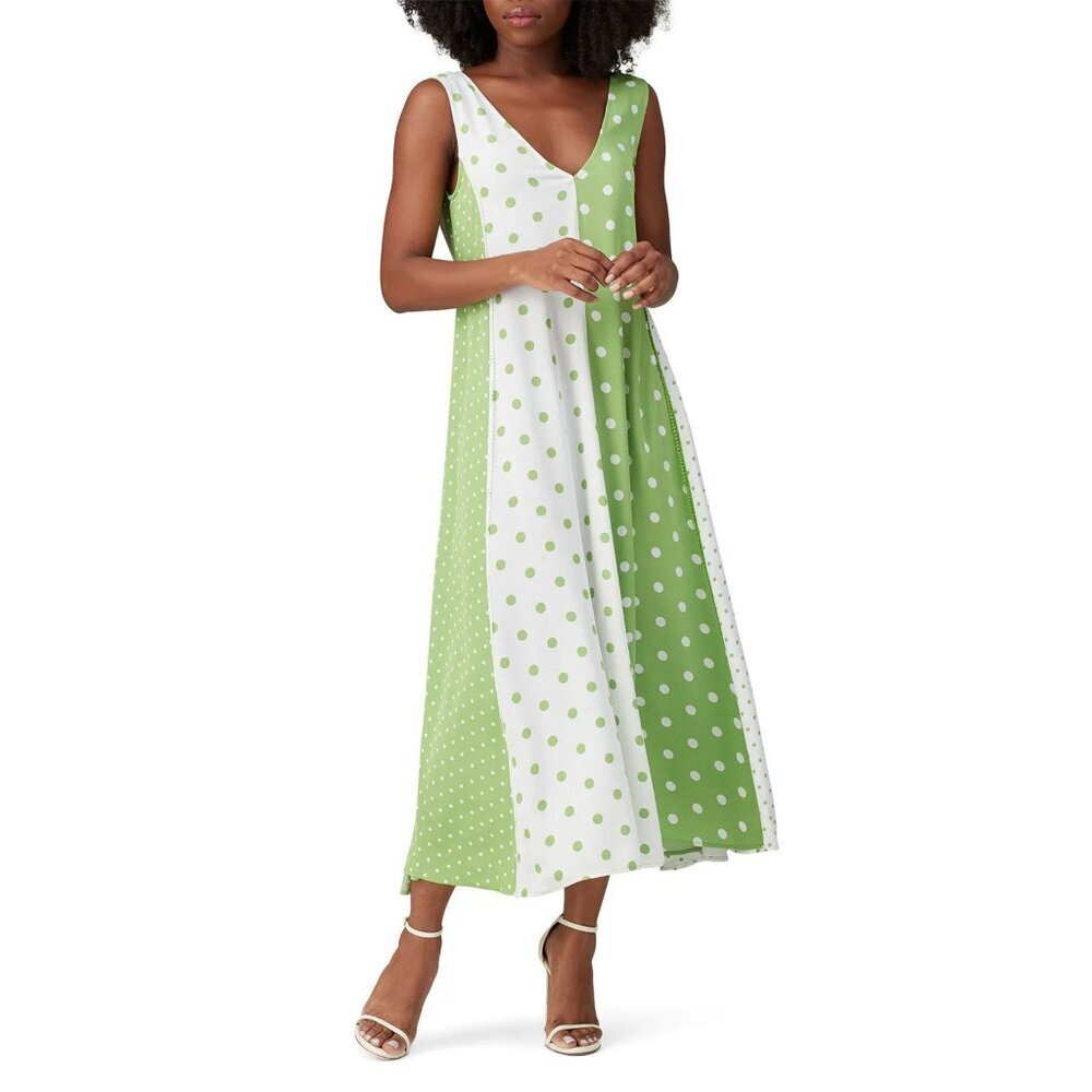 STINE GOYA Dots Yara V-neck Maxi Dress Size Medium 23014